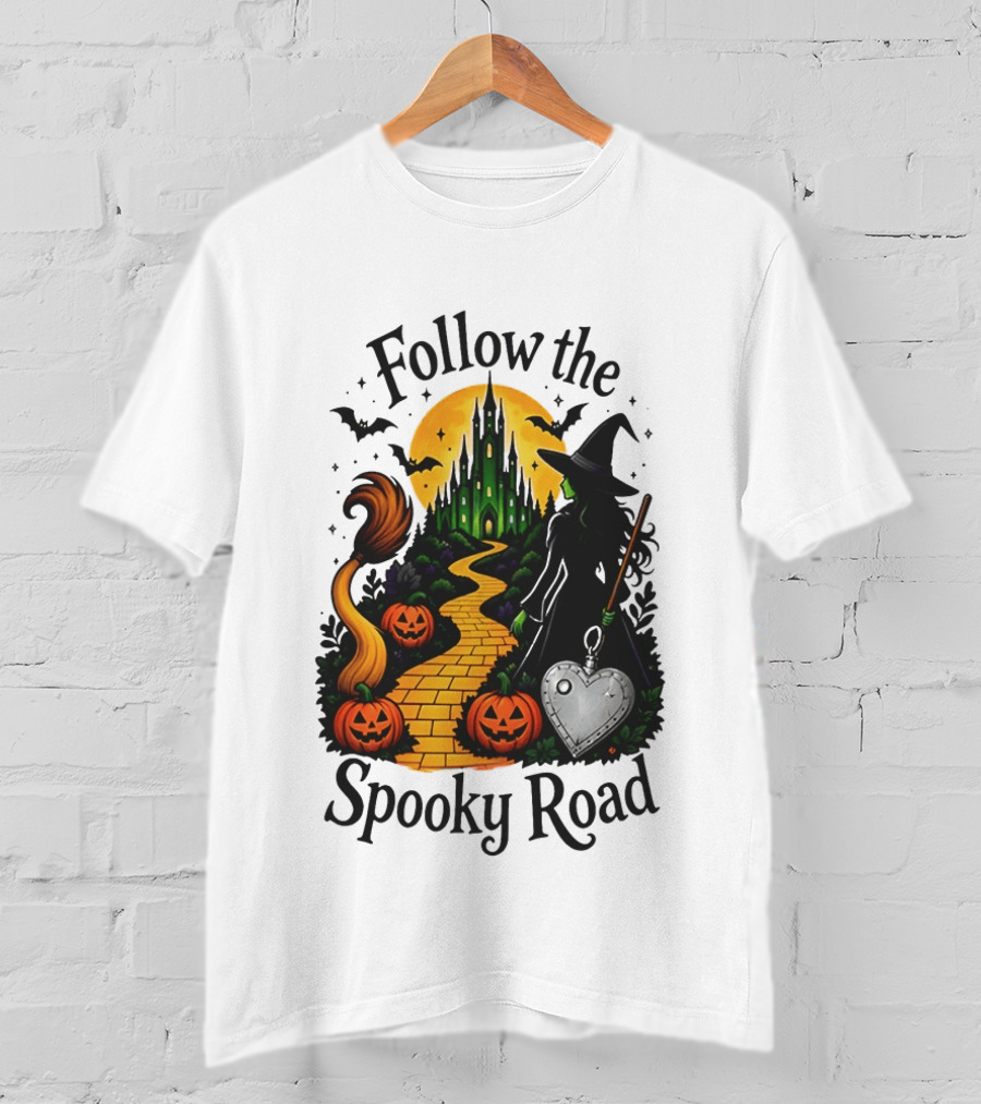 Follow The Spooky Road Wizard Of Oz Halloween Witch 2026 T-Shirt