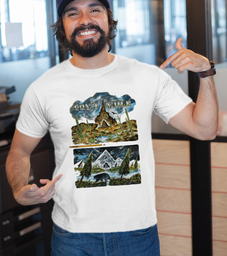 Govt Mule Two Night Kicking In Your Stall 2026 Santa Fe Aug 22 Vail Aug 23 Desert Scene Bear Mountain T-Shirt