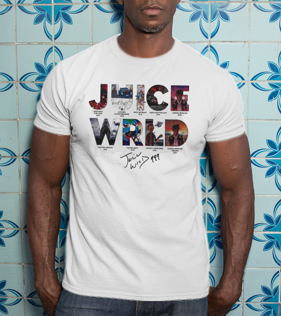 Juice WRLD 999 Death Race For Love Goodbye And Good Riddance Legends Never Die Fighting Demons The Party Never Ends Wild On Drugs T-Shirt