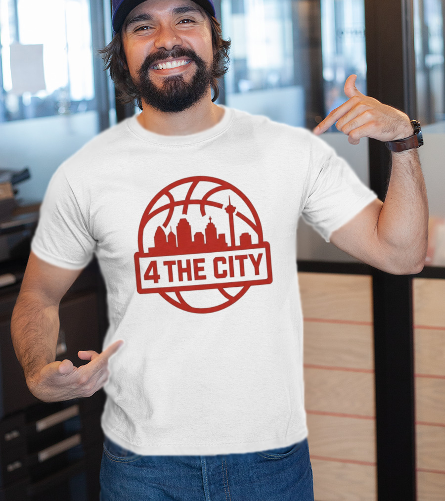 Kingston Flemings Basketball City Skyline 4 The City T-Shirt