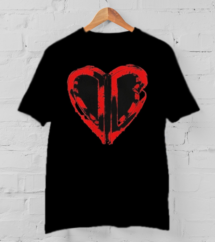 50cent Inferno Red DB Villain Distorted Heart T-Shirt