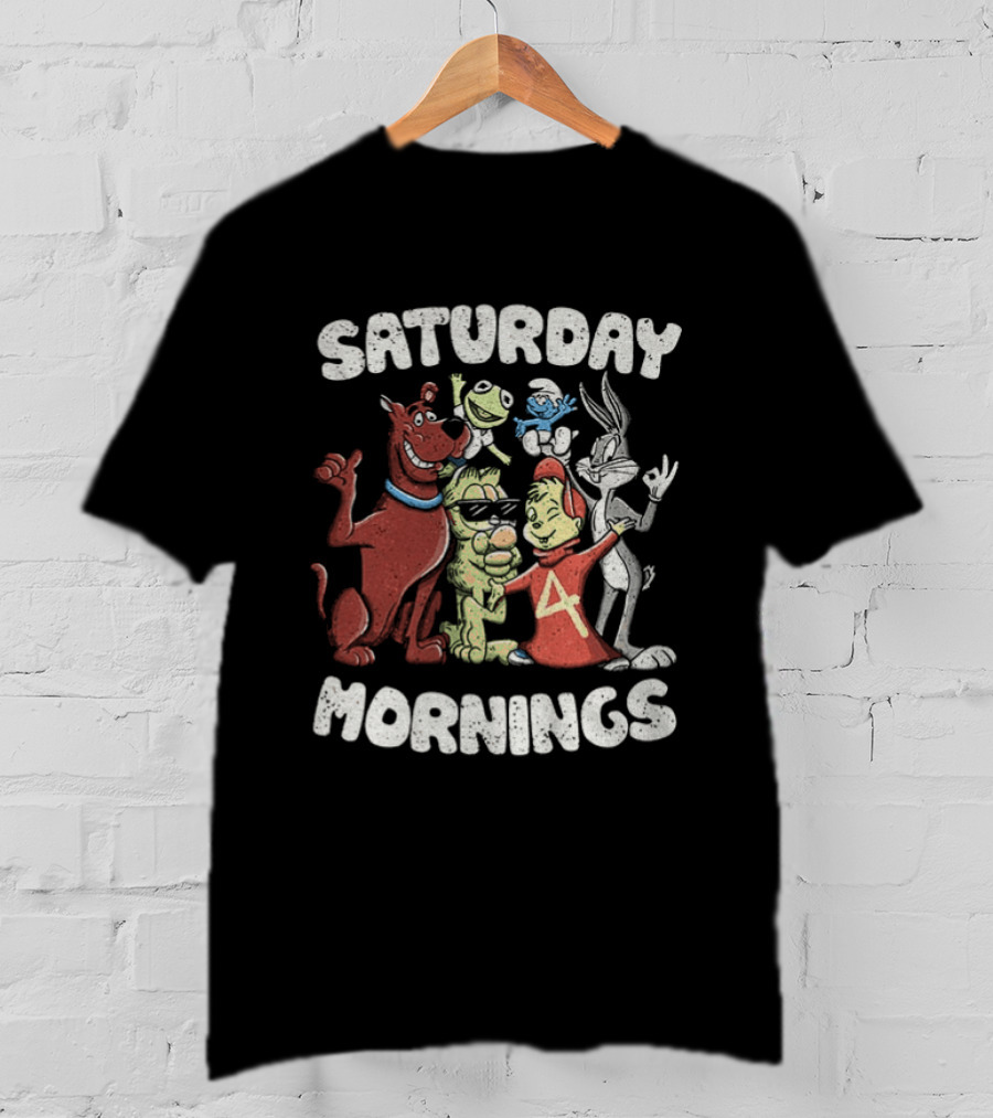 Saturday Mornings With Classic Cartoon Characters T-Shirt
