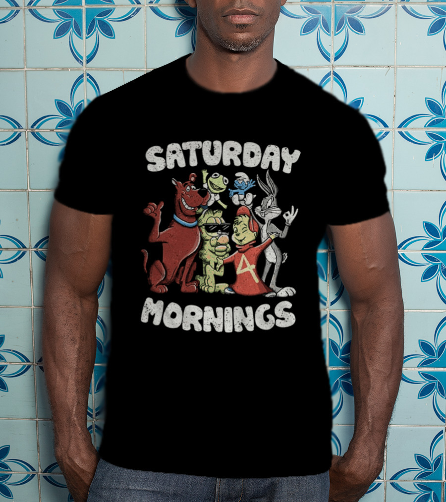 Saturday Mornings With Classic Cartoon Characters T-Shirt