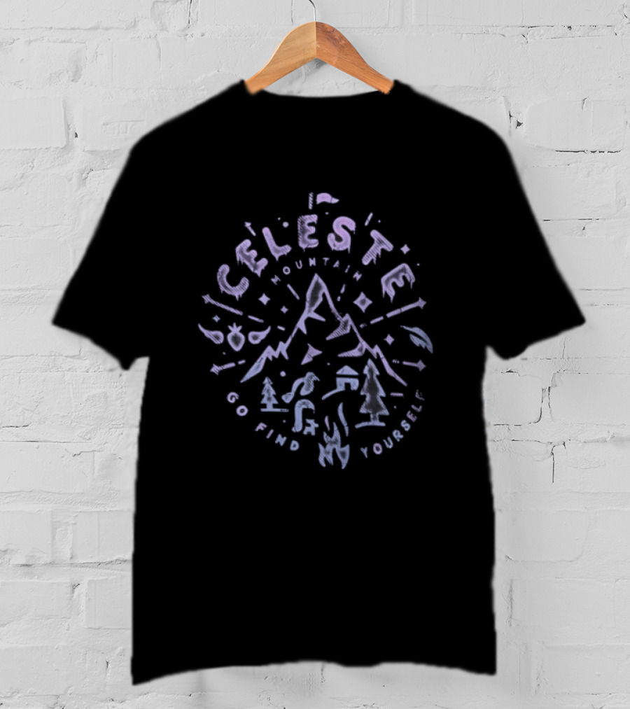 Celeste Mountain Go Find Yourself Adventure Exploration T-Shirt