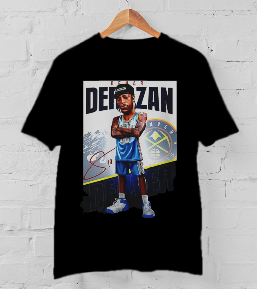 DeMar DeRozan Denver Nuggets Basketball Character With Signature T-Shirt