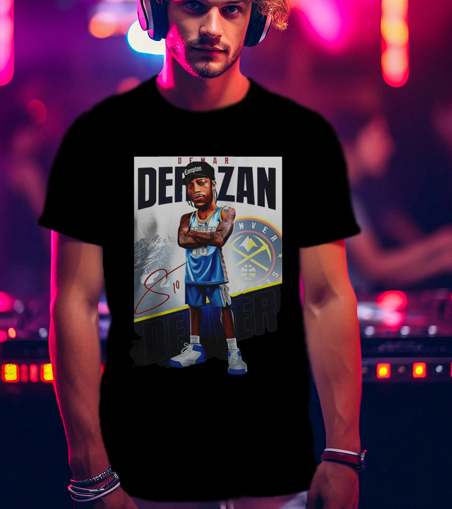 DeMar DeRozan Denver Nuggets Basketball Character With Signature T-Shirt