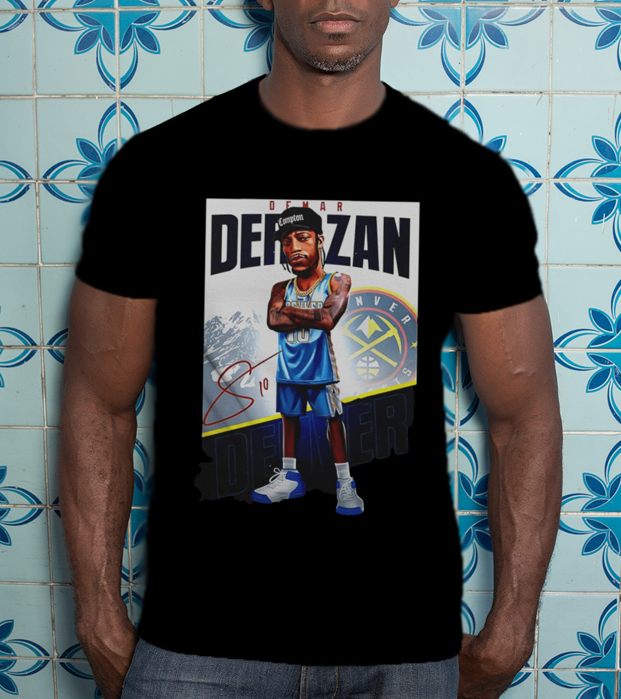 DeMar DeRozan Denver Nuggets Basketball Character With Signature T-Shirt