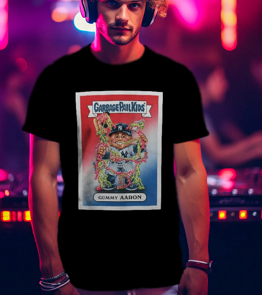 Garbage Pail Kids New York Yankees Gummy Aaron MLB Collaboration T-Shirt