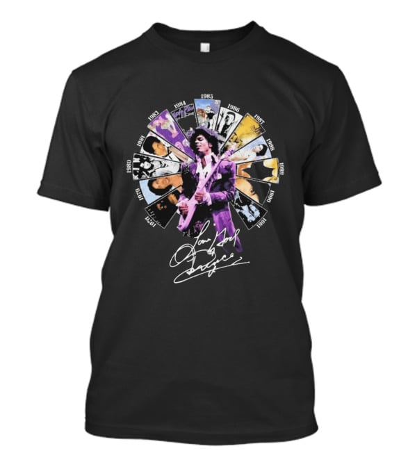Prince Albums Wheel 1999 Love God Music Legend T-Shirt