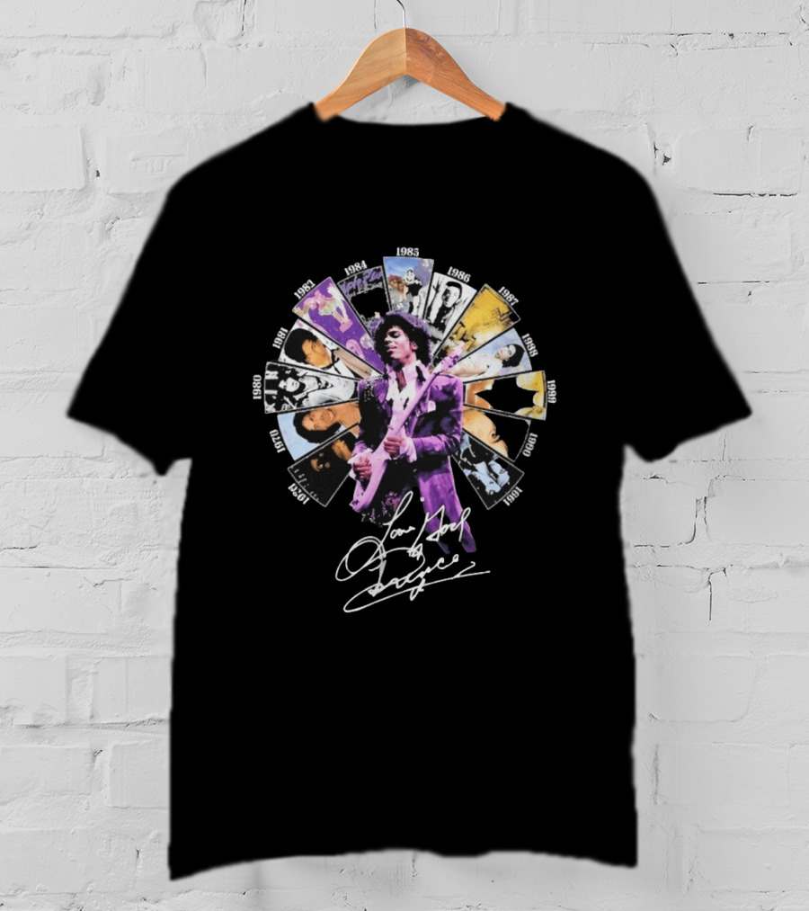 Prince Albums Wheel 1999 Love God Music Legend T-Shirt