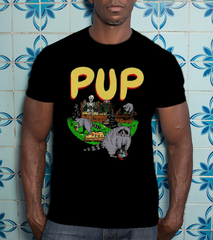 Pup The Band Racoon 2026 Tour Toronto ON Canada Pop Up Festive Skeleton Party T-Shirt