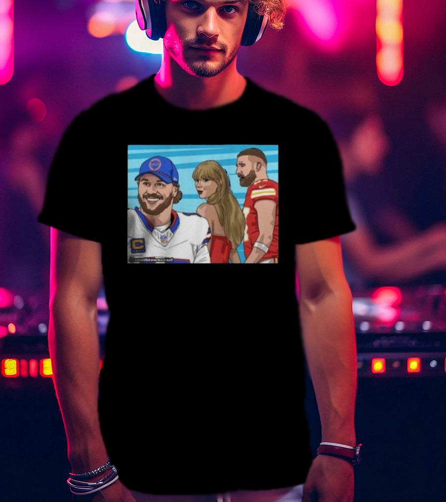 Josh Allen And Taylor With Kelce Stu McCallister सेटअप T-Shirt