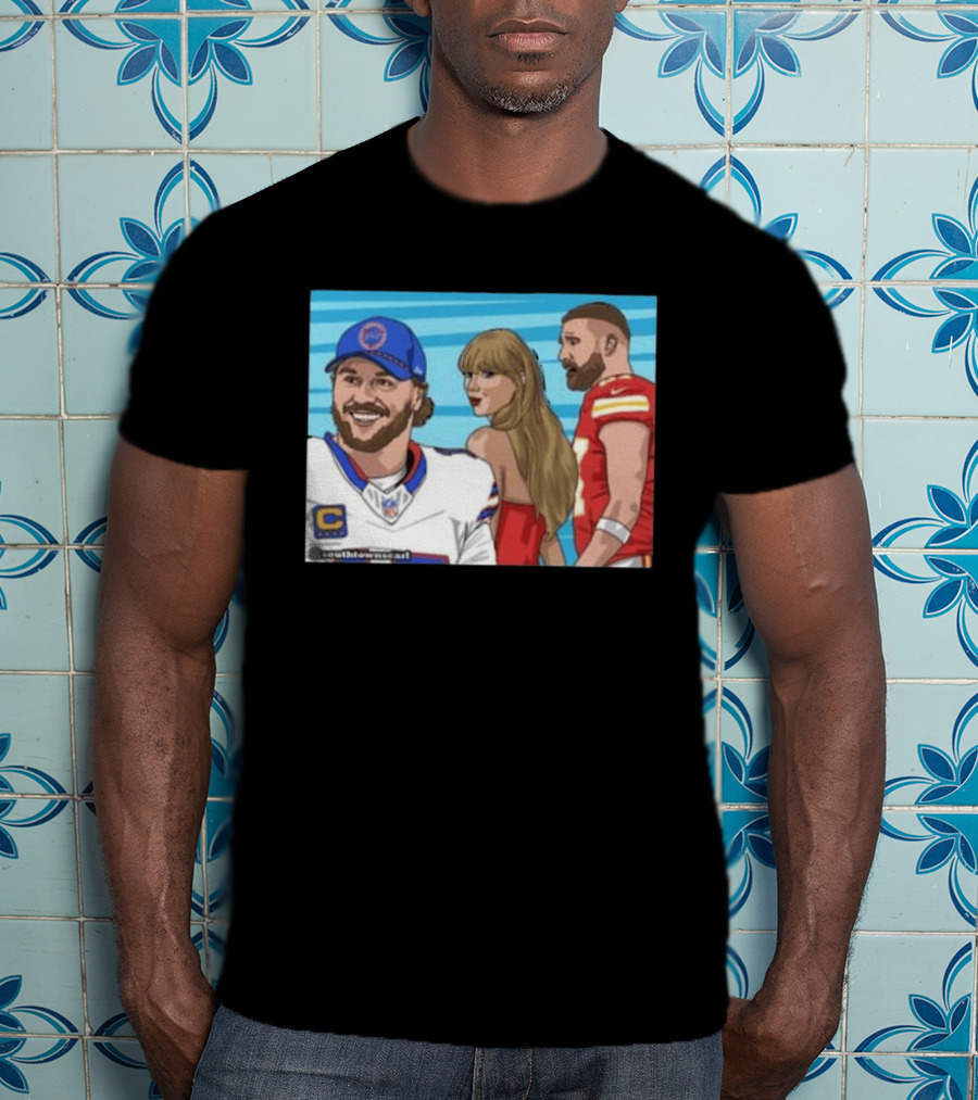 Josh Allen And Taylor With Kelce Stu McCallister सेटअप T-Shirt