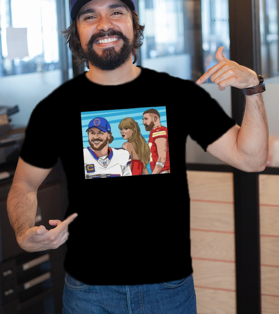 Josh Allen And Taylor With Kelce Stu McCallister सेटअप T-Shirt