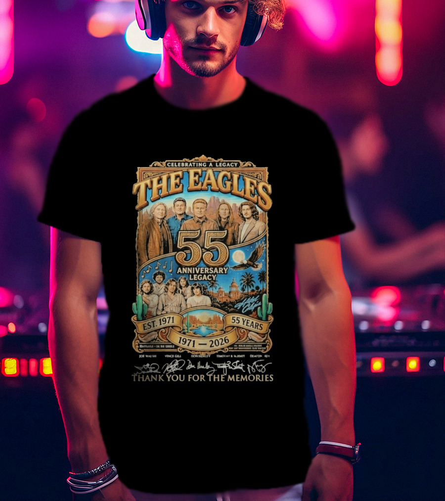 Celebrating A Legacy The Eagles 55 Anniversary 1971 2026 Thank You For The Memories T-Shirt