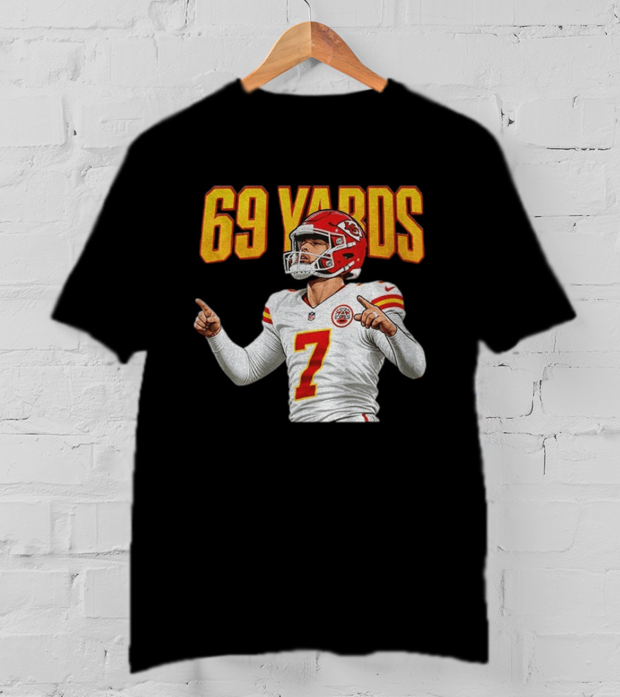 69 Yards Harrison Butker Kansas City Football Player T-Shirt