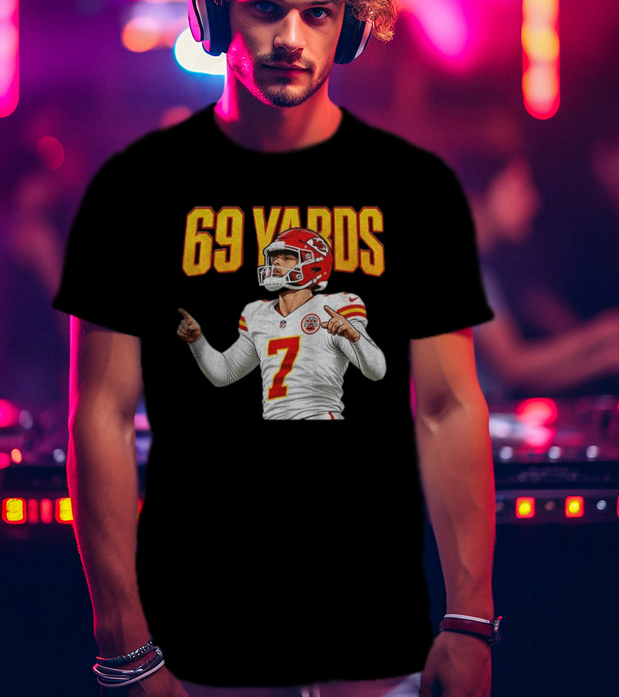 69 Yards Harrison Butker Kansas City Football Player T-Shirt