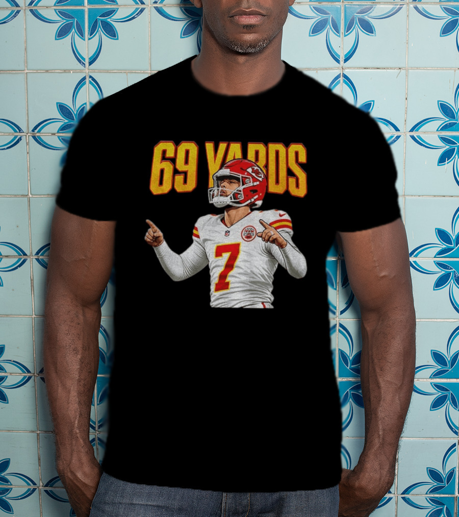 69 Yards Harrison Butker Kansas City Football Player T-Shirt