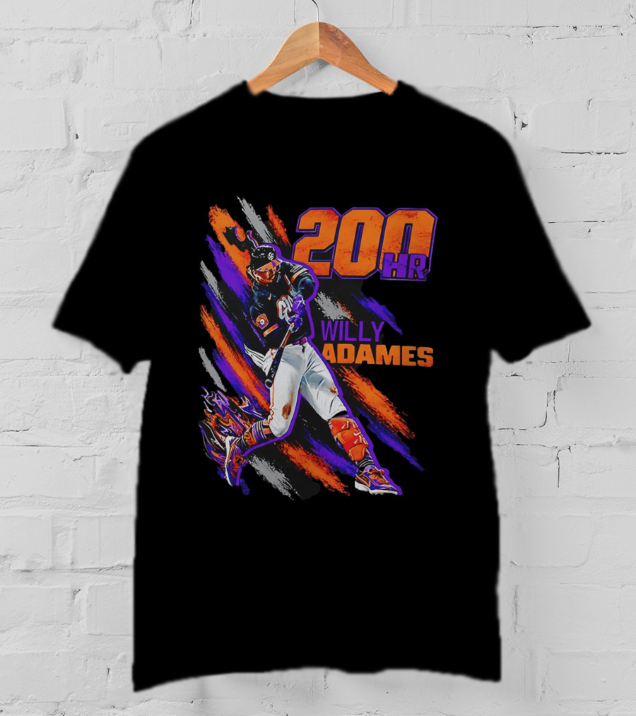 200 HR Willy Adames San Francisco Giants Baseball T-Shirt