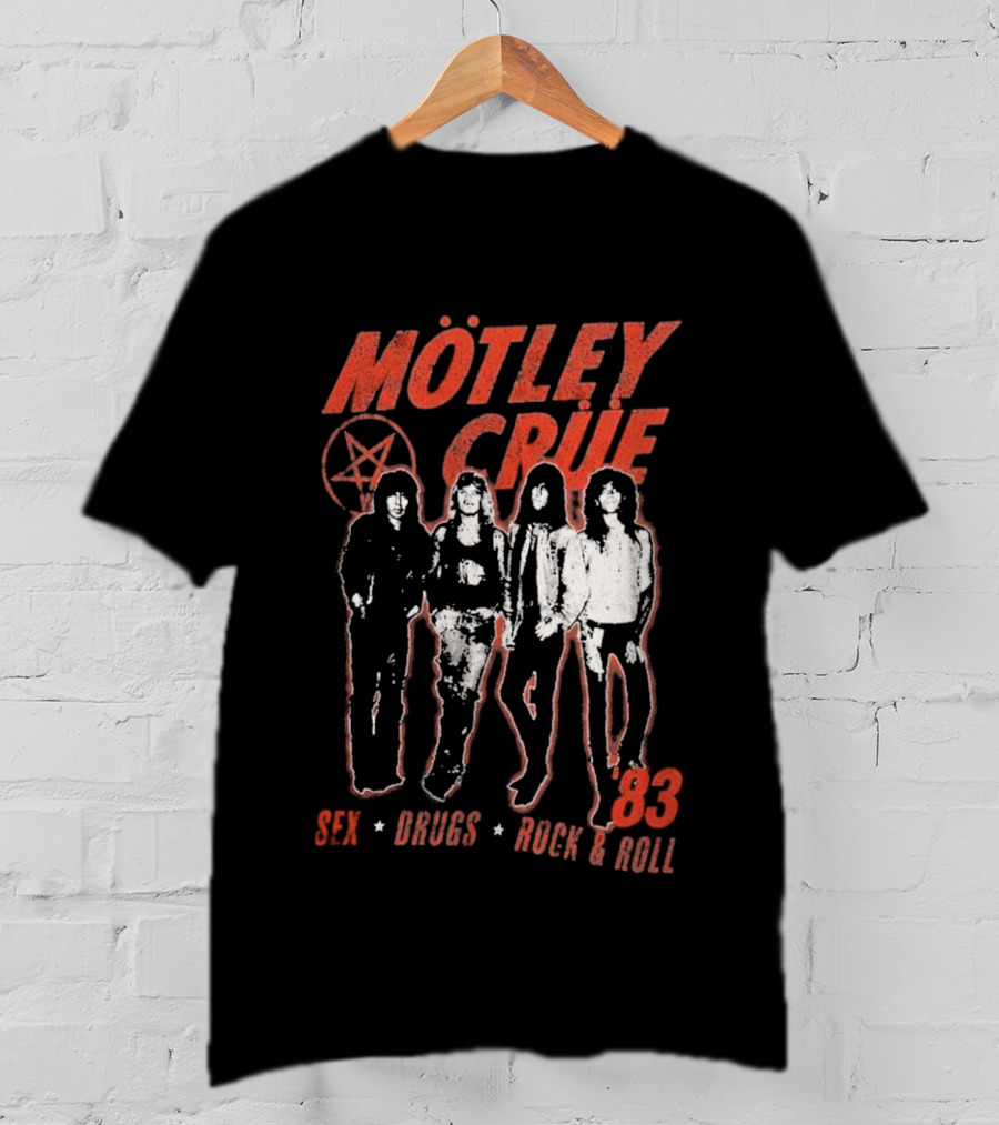 Mötley Crüe 83 Sex Drugs Rock & Roll Vintage Style 2026 T-Shirt