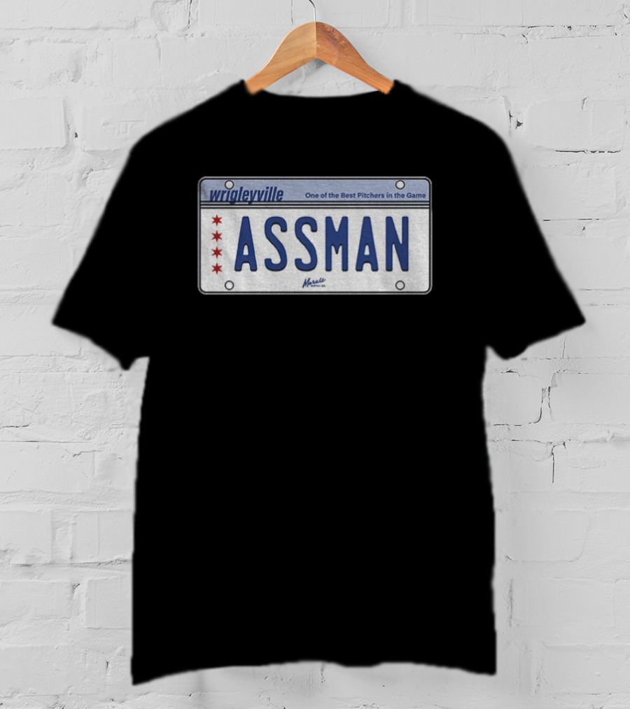 Wrigleyville Assman License Plate One Of The Best Pitchers In The Game T-Shirt