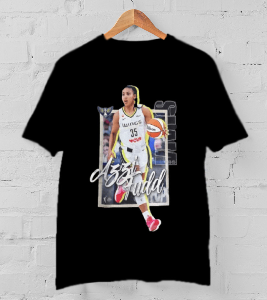 Dallas Wings Azzi Fudd 35 Basketball Player With Ball T-Shirt