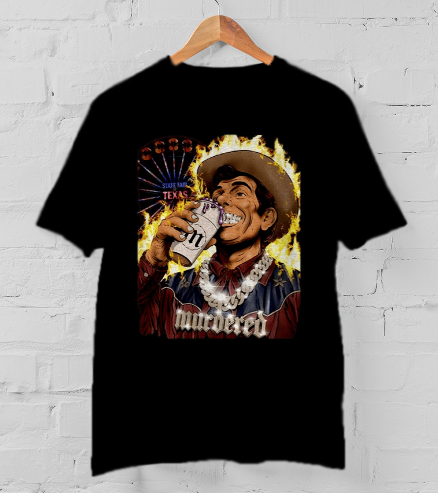 Big Tex State Fair Of Texas Ferris Wheel Fire Drinking Can Highlight T-Shirt