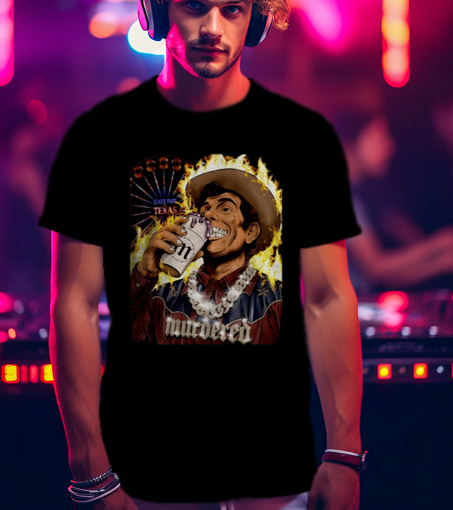 Big Tex State Fair Of Texas Ferris Wheel Fire Drinking Can Highlight T-Shirt