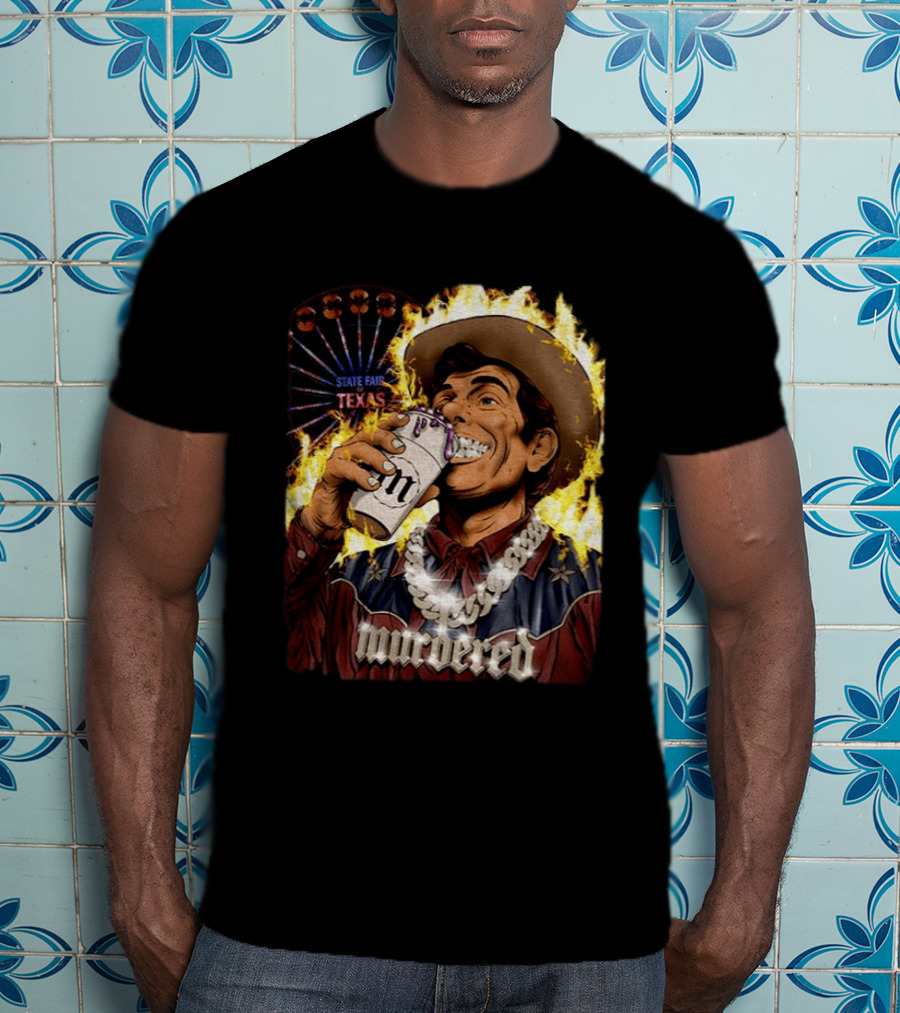 Big Tex State Fair Of Texas Ferris Wheel Fire Drinking Can Highlight T-Shirt