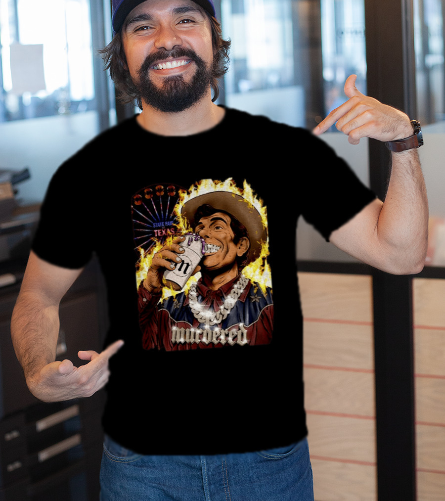 Big Tex State Fair Of Texas Ferris Wheel Fire Drinking Can Highlight T-Shirt