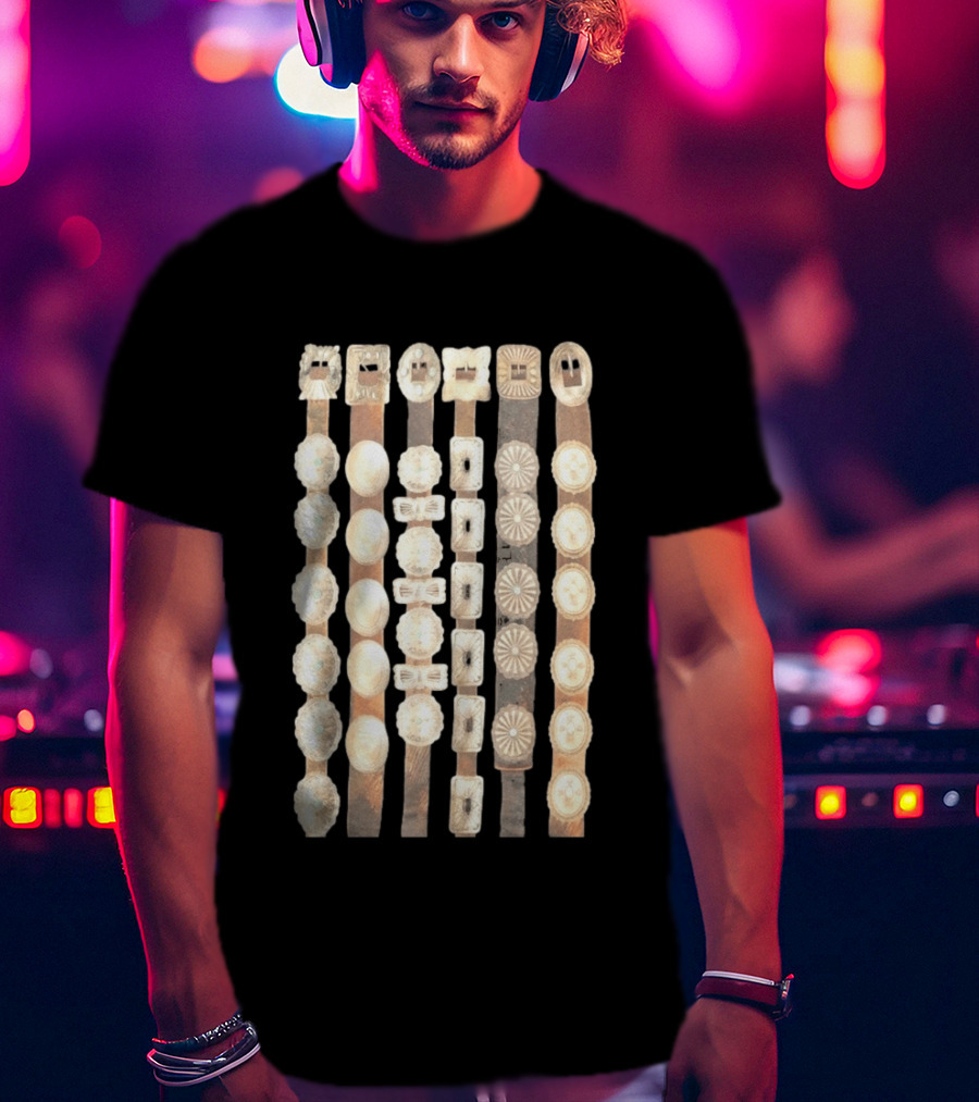 Hoshi SEVENTEEN Curtain Concho Vintage Button Straps T-Shirt