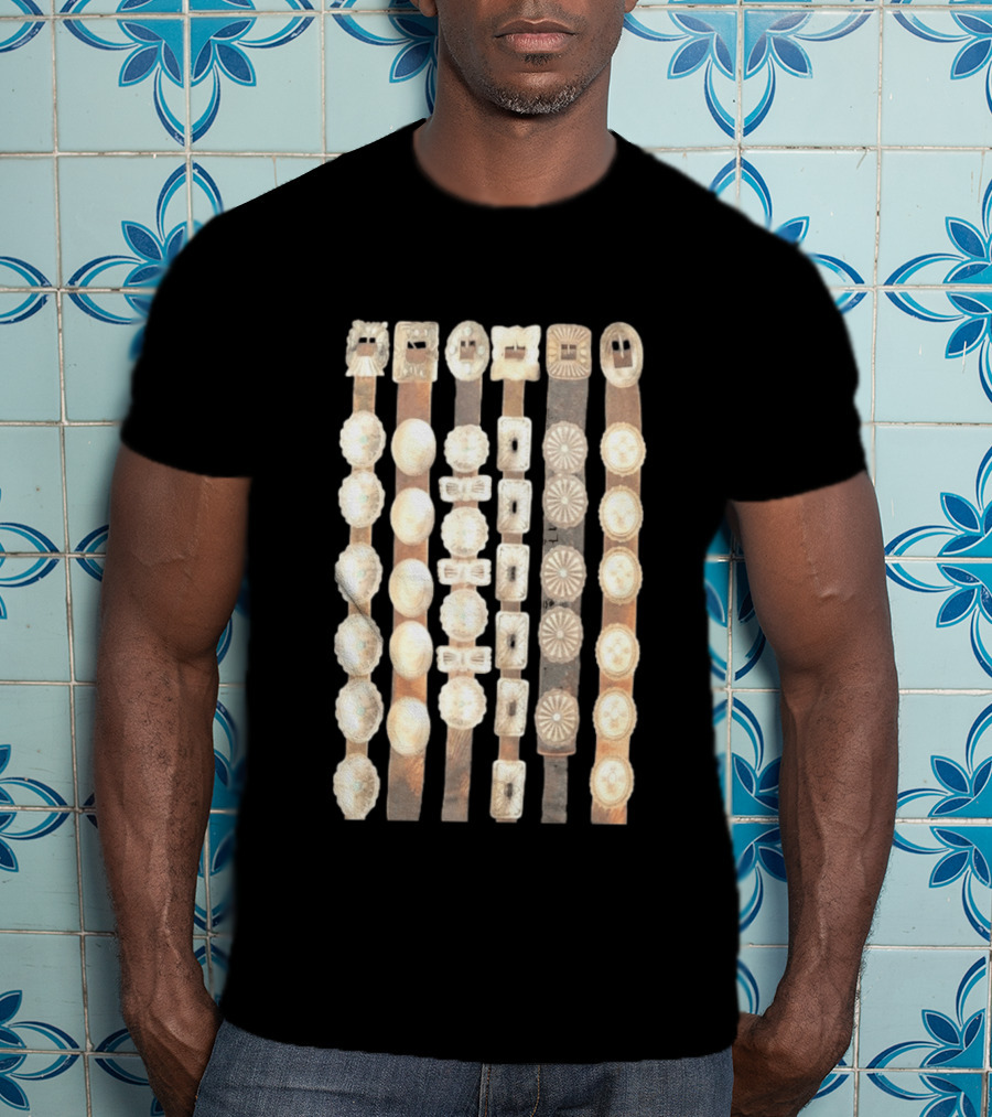 Hoshi SEVENTEEN Curtain Concho Vintage Button Straps T-Shirt