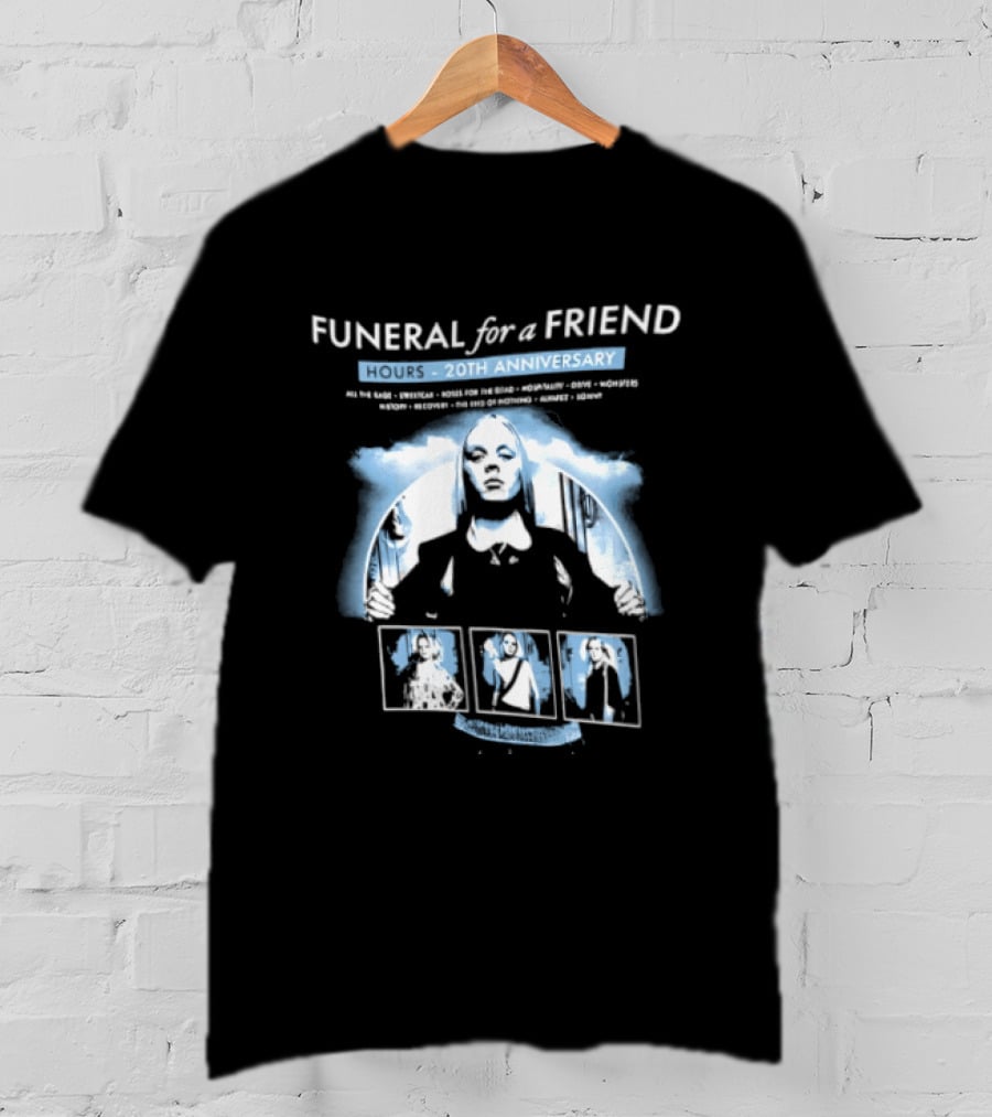 Funeral For A Friend Hours 20th Anniversary Blue Album T-Shirt