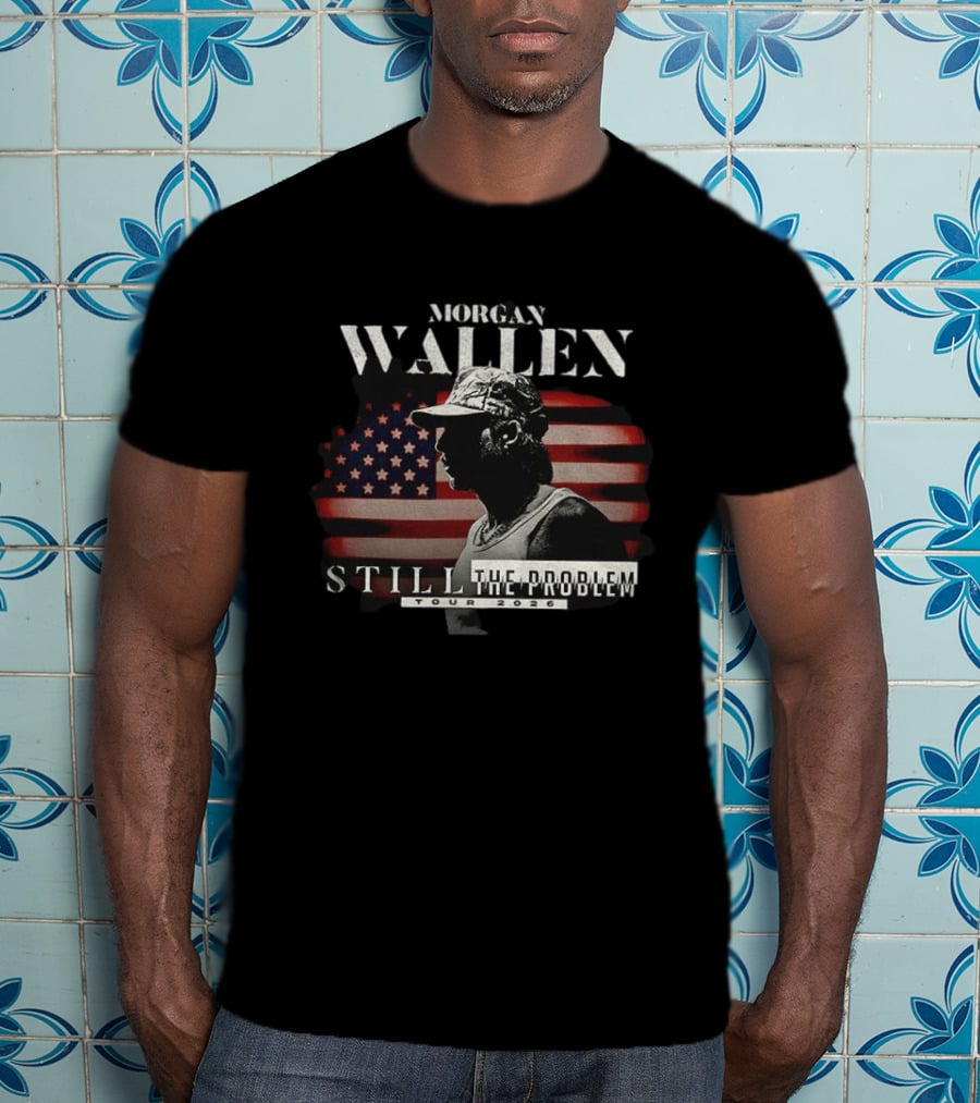 Morgan Wallen Still The Problem Tour 2026 Concert American Flag Image T-Shirt
