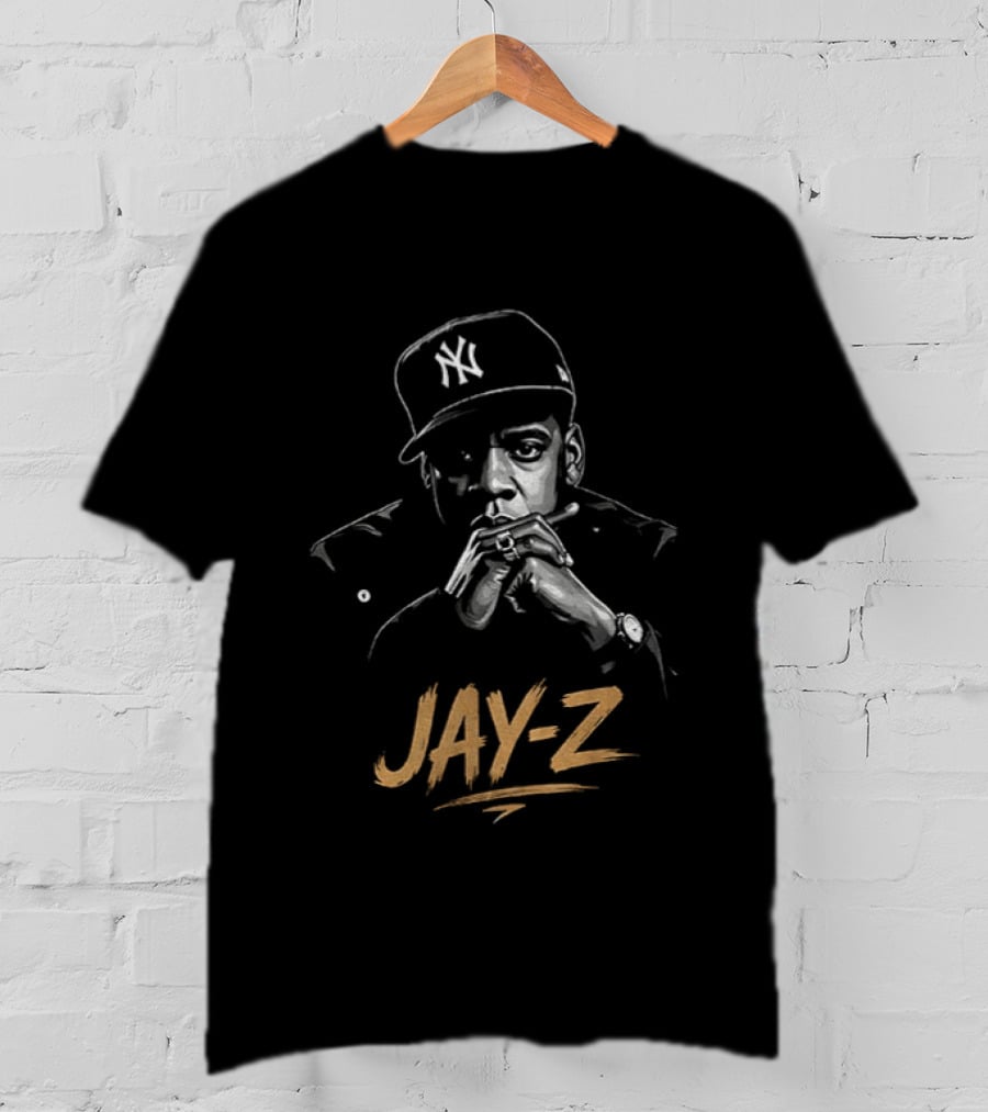 Jay Z Hip Hop Artist Featuring New York Yankees Cap T-Shirt