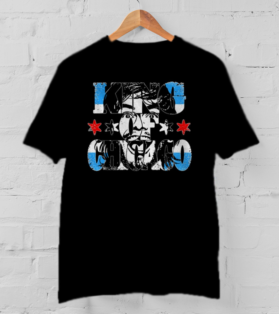King Of Chicago Blue And Red Stars T-Shirt