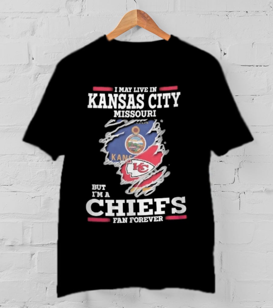 Kansas City Missouri Chiefs Fan Forever Kansas Seal Torn Skin T-Shirt