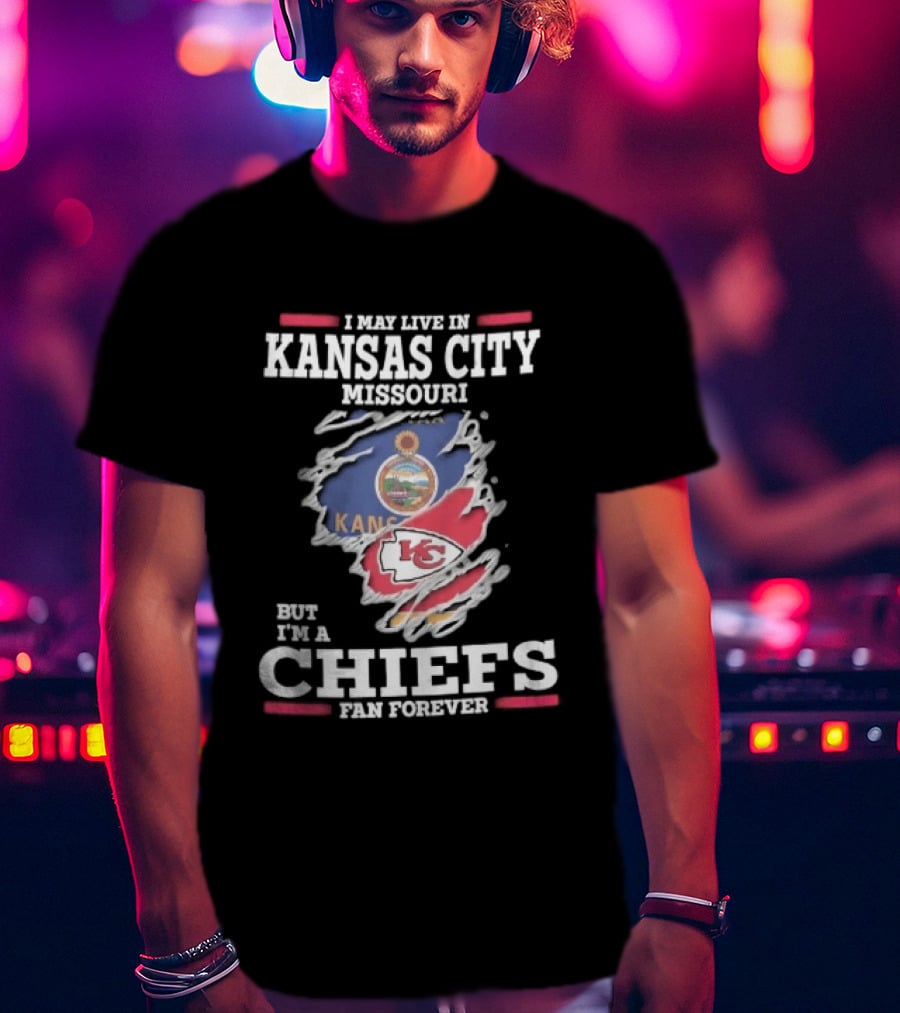Kansas City Missouri Chiefs Fan Forever Kansas Seal Torn Skin T-Shirt