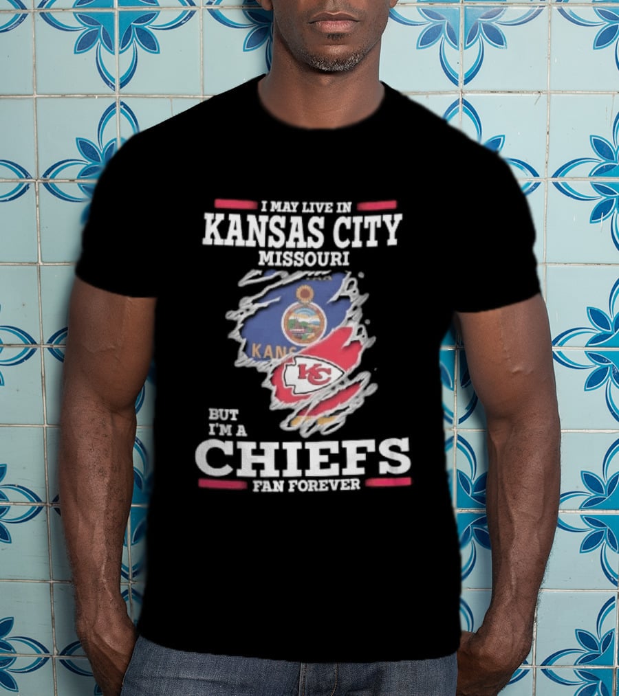 Kansas City Missouri Chiefs Fan Forever Kansas Seal Torn Skin T-Shirt