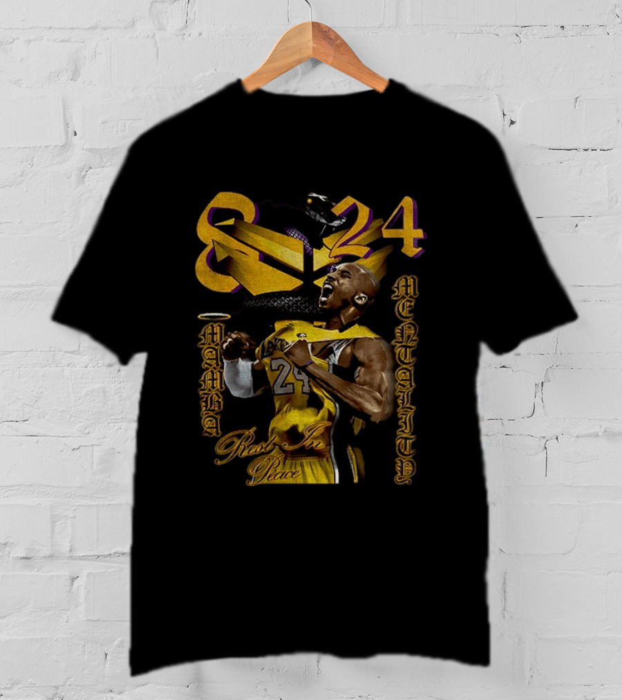 Kobe Bryant Lakers 8 24 Mamba Mentality Rest In Peace T-Shirt