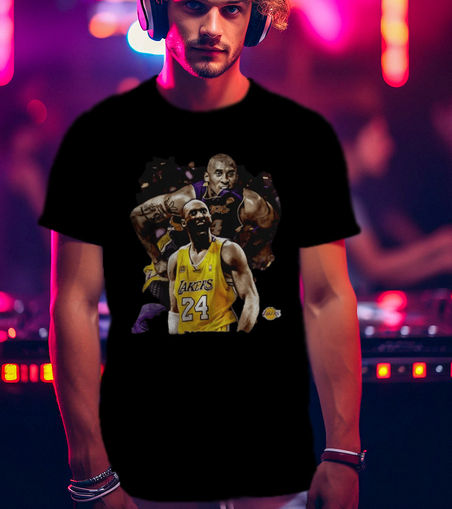 Kobe Bryant Los Angeles Lakers Number 24 Iconic Basketball Legend T-Shirt