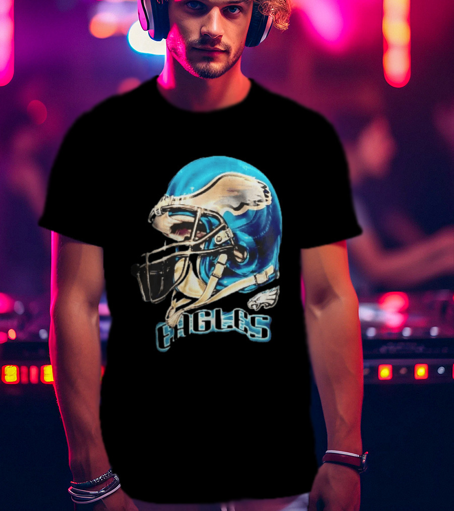 Philadelphia Eagles Blue Helmet Wing Decal EAGLES T-Shirt