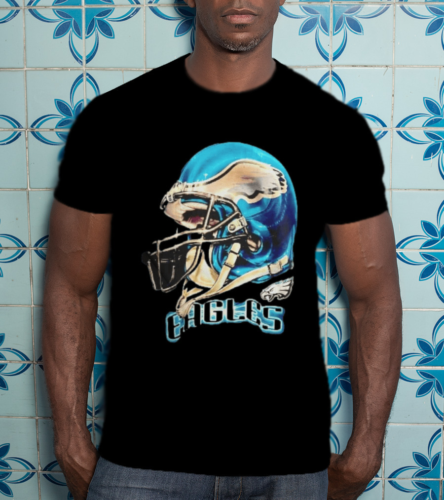 Philadelphia Eagles Blue Helmet Wing Decal EAGLES T-Shirt