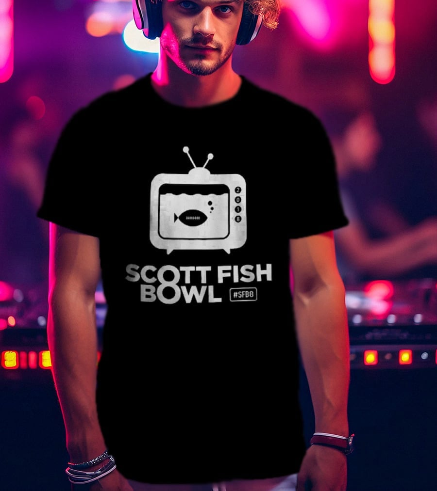 Scott Fish Bowl SFB8 2018 TV Aquarium Pigskin Bubbles T-Shirt