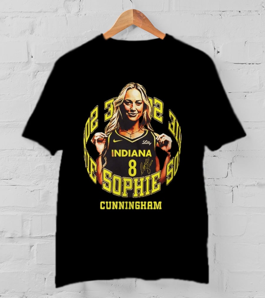 Sophie Cunningham Indiana 8 Basketball Player Signature T-Shirt