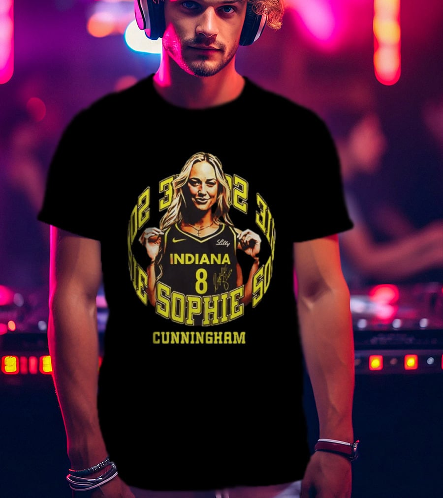 Sophie Cunningham Indiana 8 Basketball Player Signature T-Shirt