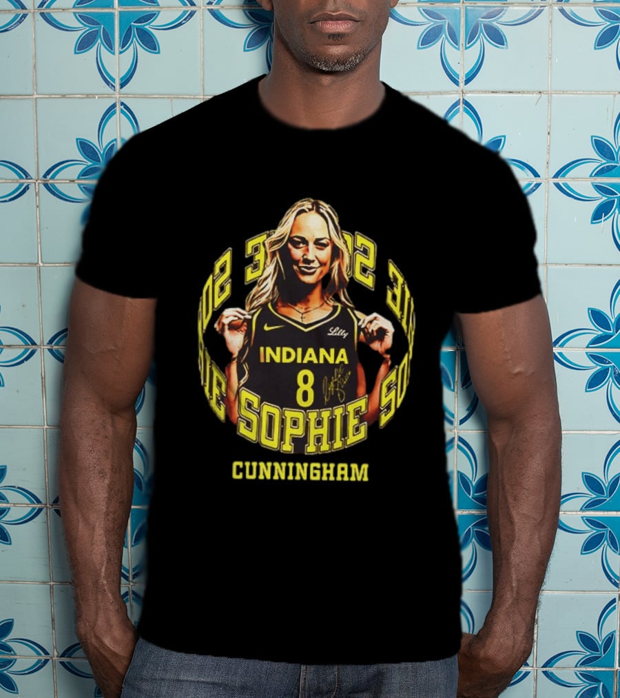 Sophie Cunningham Indiana 8 Basketball Player Signature T-Shirt