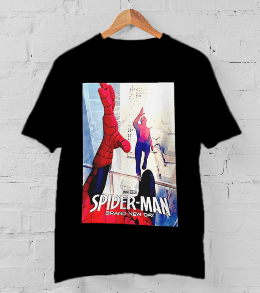 Marvel Spider Man Brand New Day High Five Scene T-Shirt