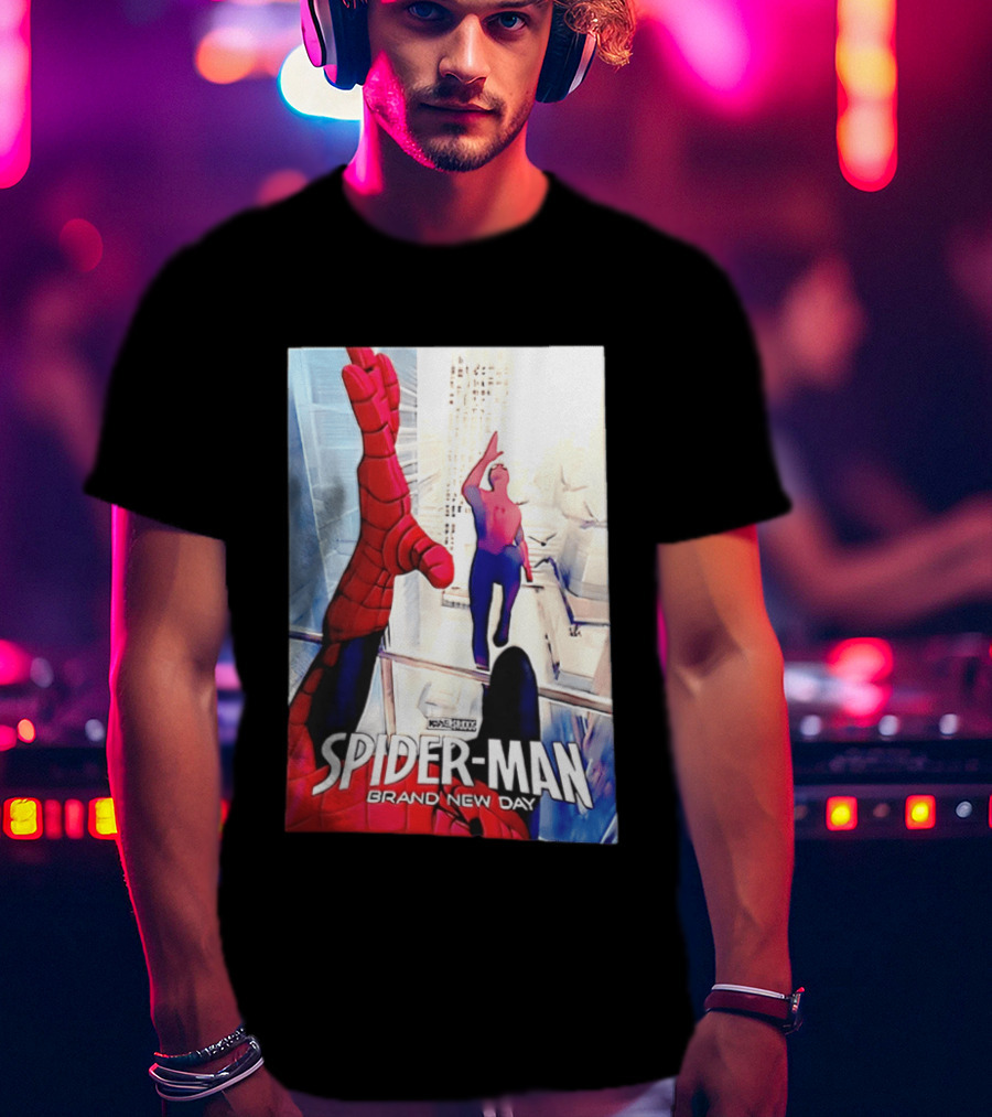 Marvel Spider Man Brand New Day High Five Scene T-Shirt