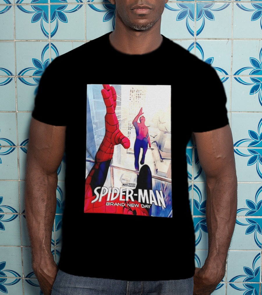 Marvel Spider Man Brand New Day High Five Scene T-Shirt